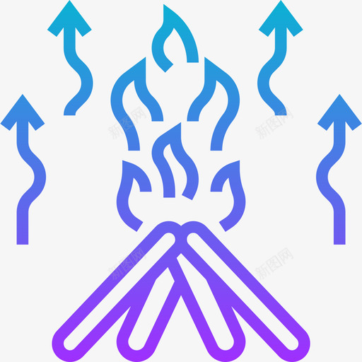 营火核元素梯度图标svg_新图网 https://ixintu.com 元素 梯度 营火