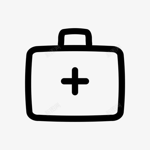 医疗箱公文包流行图标圆形线条svg_新图网 https://ixintu.com 公文包 医疗 图标 圆形 流行 线条
