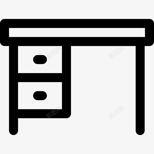 办公桌123办公室直线式图标svg_新图网 https://ixintu.com 123办公室 办公桌 直线式