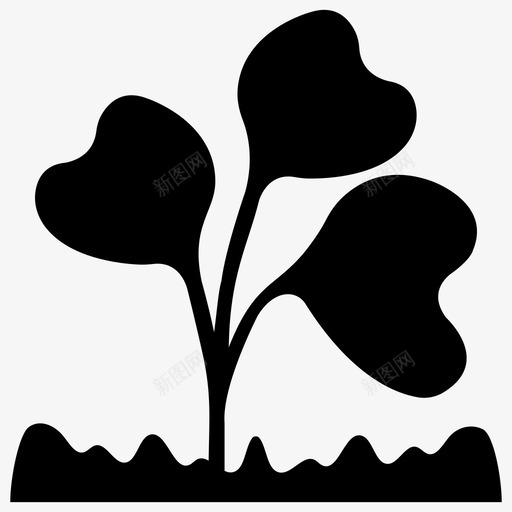 绿芽栽培耕作图标svg_新图网 https://ixintu.com 农业 固体 图标 有机 栽培 植物 生长 种子 种植 绿芽 耕作