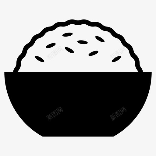 大米亚洲碗图标svg_新图网 https://ixintu.com 亚洲 大米 日本 白米 食品 食物