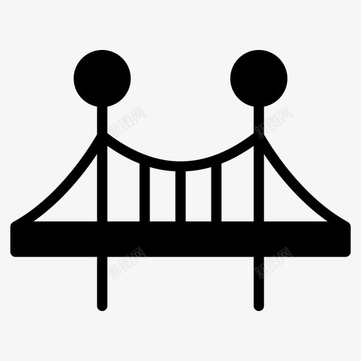 桥建筑地标图标svg_新图网 https://ixintu.com 地标 地标标志符号 地点 建筑 桥 纪念碑