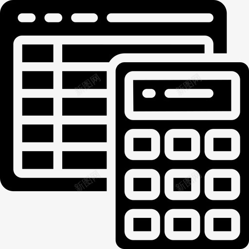 计算器会计2填充图标svg_新图网 https://ixintu.com 会计2 填充 计算器