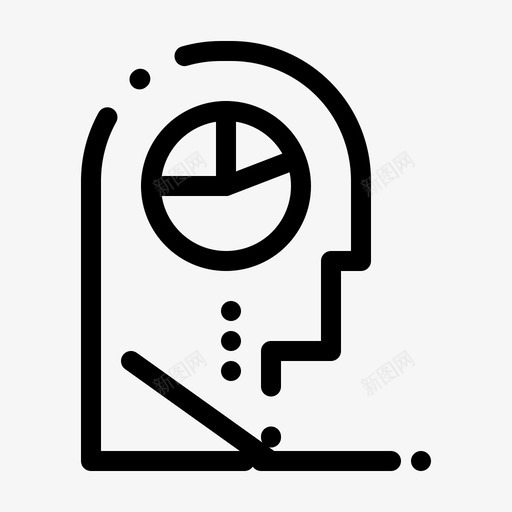 人帽子饼图图标svg_新图网 https://ixintu.com 个性 侧面 大胆 帽子 生活 简朴 线索 虚线 饼图
