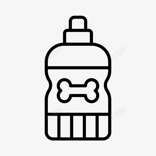 狗洗发水宠物宠物店图标svg_新图网 https://ixintu.com 兽医 宠物 洗发水