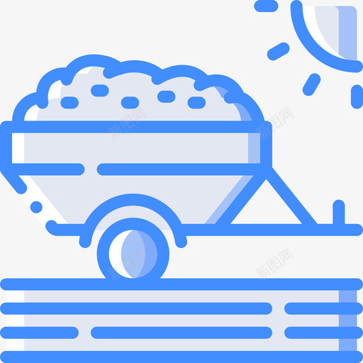 拖车农用33蓝色图标svg_新图网 https://ixintu.com 农用 拖车 蓝色