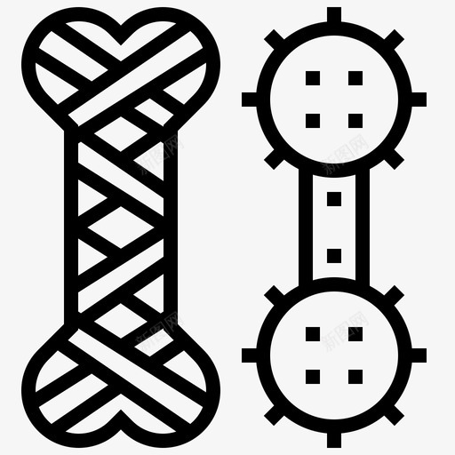 狗玩具骨头宠物图标svg_新图网 https://ixintu.com 宠物 宠物商店 狗玩具 玩具 骨头