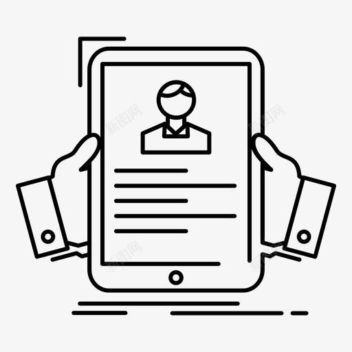 简历员工招聘图标svg_新图网 https://ixintu.com 2月 v4 个人资料 人力资源 员工 平板电脑 招聘 收集 界面 简历 网络