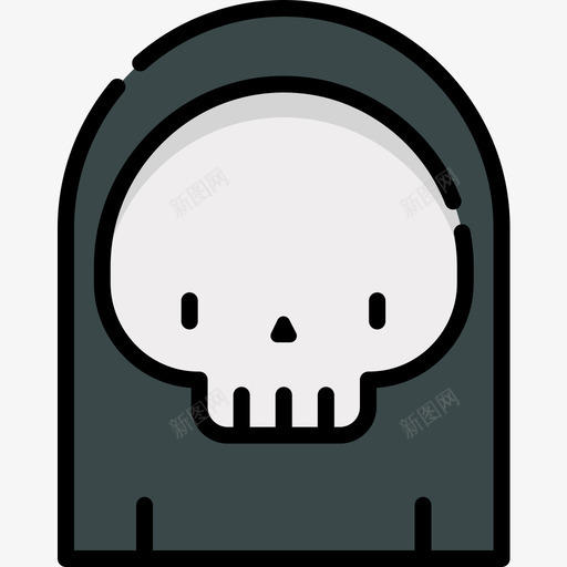 死亡万圣节70线性颜色图标svg_新图网 https://ixintu.com 万圣节70 死亡 线性颜色