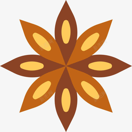 茴香香草扁桃图标svg_新图网 https://ixintu.com 扁桃 茴香 香草