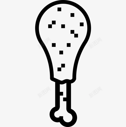 鸡肉烧烤20直系图标svg_新图网 https://ixintu.com 烧烤 直系 鸡肉