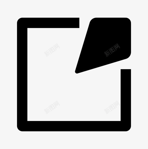 打开箭头外部图标svg_新图网 https://ixintu.com 外部 打开 新选项 方形 箭头 选项 链接