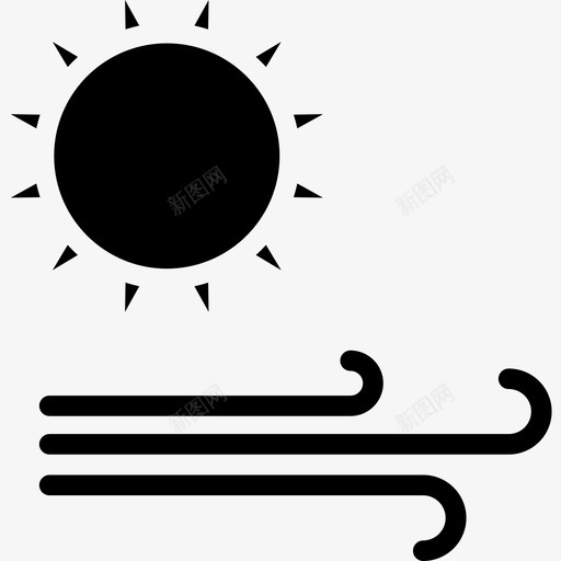 大风189天气固体图标svg_新图网 https://ixintu.com 189天气 固体 大风