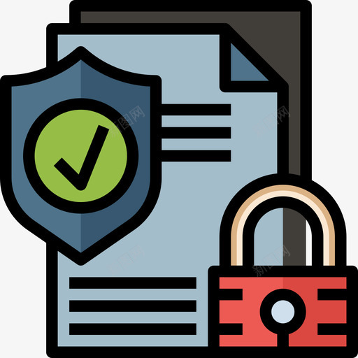 屏蔽网络安全7线性颜色图标svg_新图网 https://ixintu.com 屏蔽 线性 网络安全 颜色