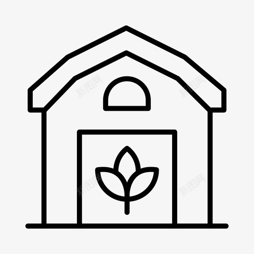 绿色农场生态环境图标svg_新图网 https://ixintu.com 农场 可持续性 环境 生态 绿色 能源