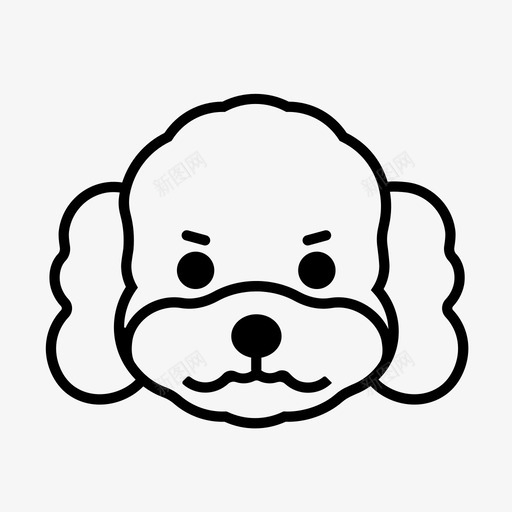 狮子狗狗宠物图标svg_新图网 https://ixintu.com 宠物 小狗 狗 狮子狗