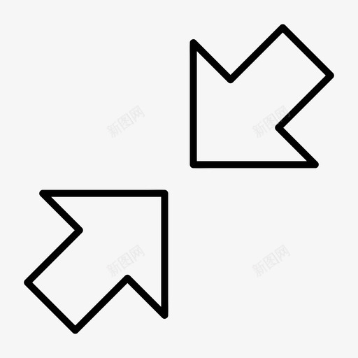 最小化箭头关闭图标svg_新图网 https://ixintu.com 关闭 图标 基本 尺寸 所有 方向 最小化 箭头 缩小