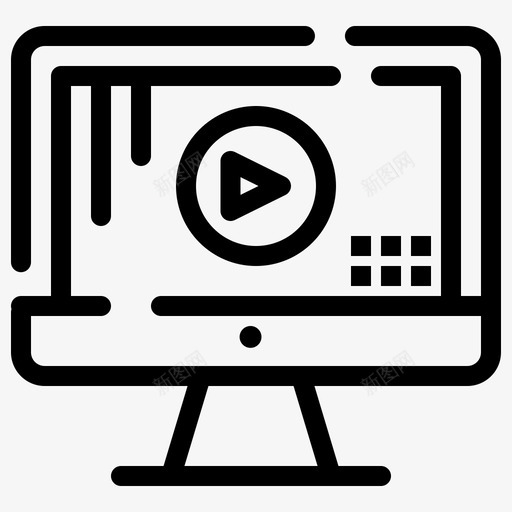 电脑显示器音乐图标svg_新图网 https://ixintu.com feb v5 播放 显示器 电脑 界面 系列 网络 音乐
