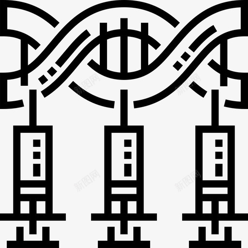 基因改造生物工程8线性图标svg_新图网 https://ixintu.com 基因改造 生物工程8 线性