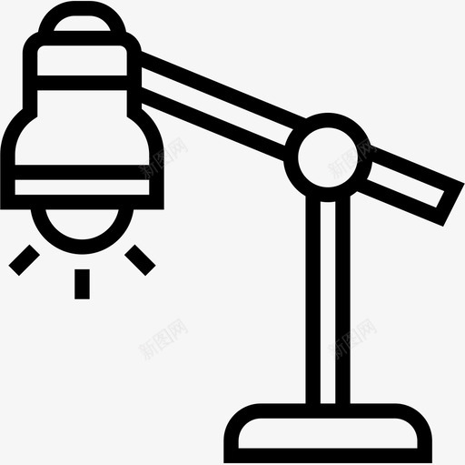 台灯家用电器10线性图标svg_新图网 https://ixintu.com 台灯 家用电器 线性