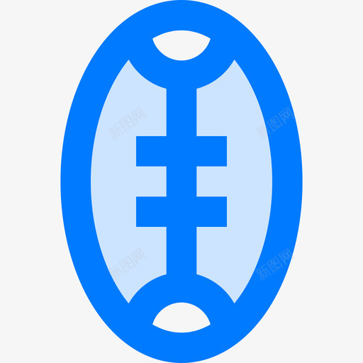橄榄球橄榄球5蓝色图标svg_新图网 https://ixintu.com 橄榄球 橄榄球5 蓝色