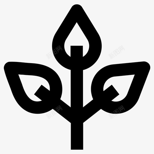 植物枝叶图标svg_新图网 https://ixintu.com 植物