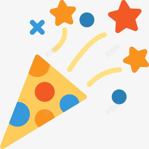 五彩纸屑庆祝派对3平铺图标svg_新图网 https://ixintu.com 五彩纸屑 平铺 庆祝派对3