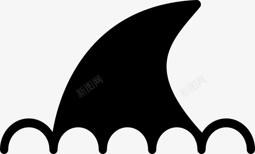 鱼翅危险海图标svg_新图网 https://ixintu.com 危险 鱼翅