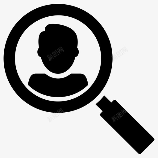 候选人选择候选人搜索员工搜索图标svg_新图网 https://ixintu.com 候选人 员工 商业 图标 坚实 招聘 搜索 放大镜 用户 选择