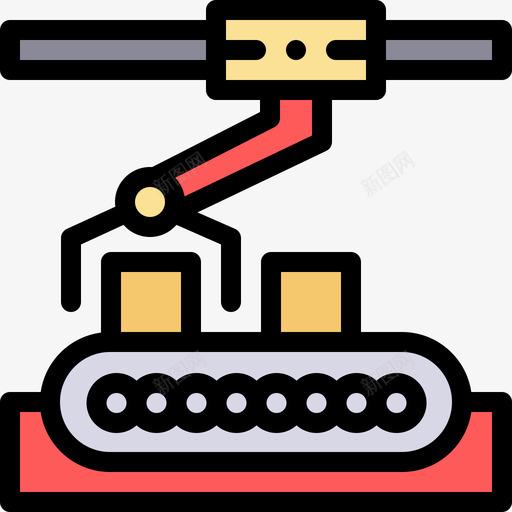 传送带工业过程14线性颜色图标svg_新图网 https://ixintu.com 传送带 工业过程14 线性颜色