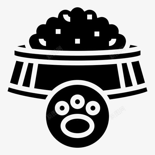 狗粮饲料盘子图标svg_新图网 https://ixintu.com 图案 宠物 狗粮 盘子 饲料
