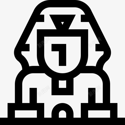 斯芬克斯埃及4直线图标svg_新图网 https://ixintu.com 克斯 埃及 斯芬 直线