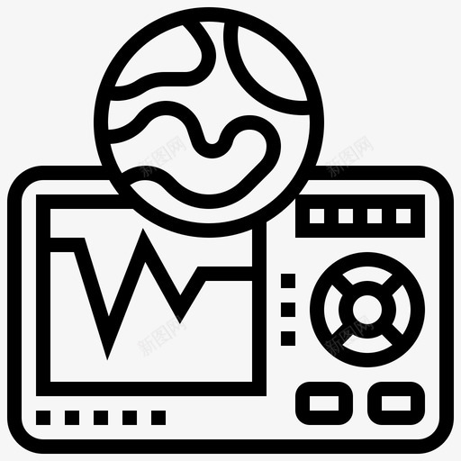 卫星广播信号波图标svg_新图网 https://ixintu.com 信号 全球 卫星广播 卫星电视
