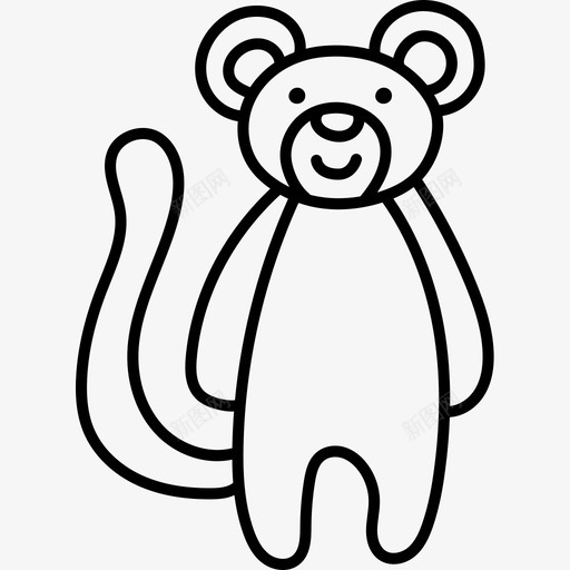 猴子儿童玩具13黑色图标svg_新图网 https://ixintu.com 儿童玩具13 猴子 黑色