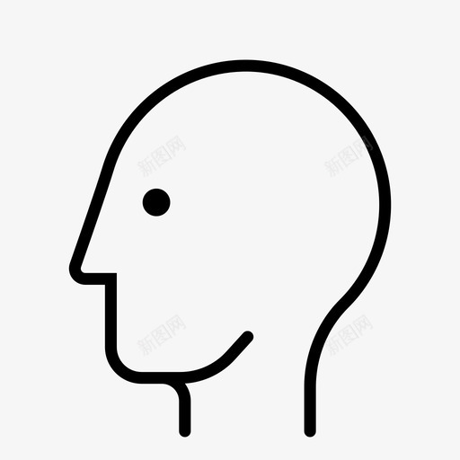 头人简单的人图标svg_新图网 https://ixintu.com 头轻 简单 边界