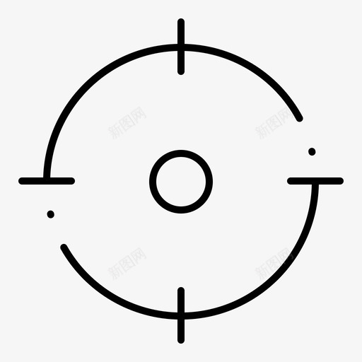 弓箭手瞄准十字线图标svg_新图网 https://ixintu.com ui 元素 十字 基本 弓箭手 点线 目标 瞄准 规则