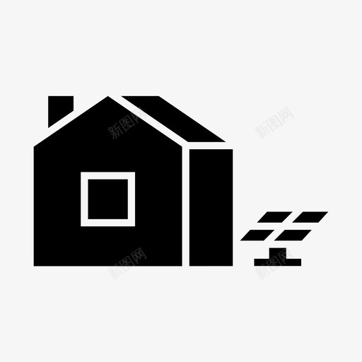 太阳能电池生态电力图标svg_新图网 https://ixintu.com 充满 太阳能 太阳能电池 房屋 环境 生态 电力 能量