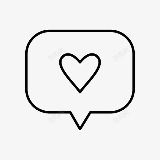 心语聊天喜欢图标svg_新图网 https://ixintu.com 喜欢 心语 聊天