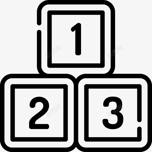 积木儿童玩具10线性图标svg_新图网 https://ixintu.com 儿童玩具10 积木 线性