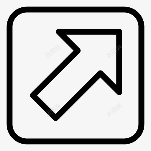 方向箭头对角线图标svg_新图网 https://ixintu.com 右上角 图标 基本 对角线 尺寸 所有 方向 符号 箭头