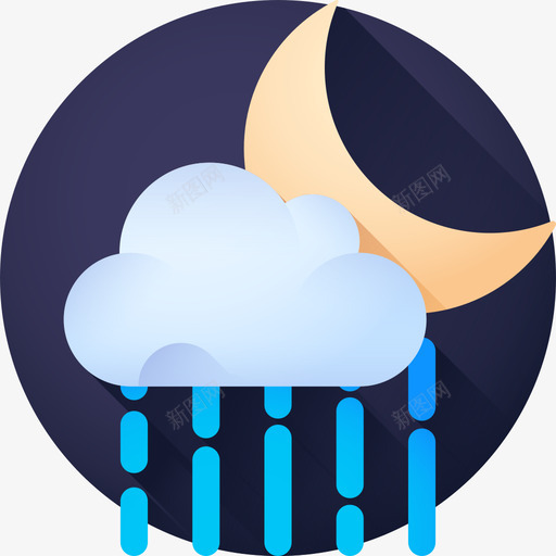 下雨天气199颜色图标svg_新图网 https://ixintu.com 下雨 天气199 颜色