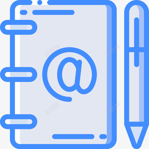 笔记本行动和提醒2蓝色图标svg_新图网 https://ixintu.com 笔记本 蓝色 行动和提醒2