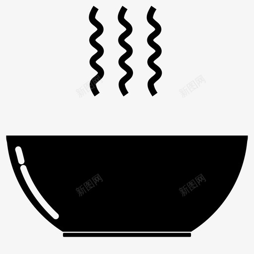 大喊大叫碗晚餐图标svg_新图网 https://ixintu.com 大喊大叫 晚餐 热的 食物