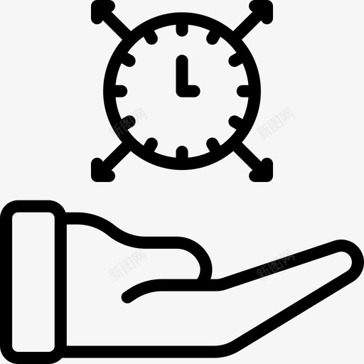 时间任务5线性图标svg_新图网 https://ixintu.com 任务 时间 线性