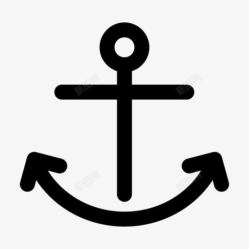 锚钩海军图标svg_新图网 https://ixintu.com 加粗 海军 用户界面 管理 航海