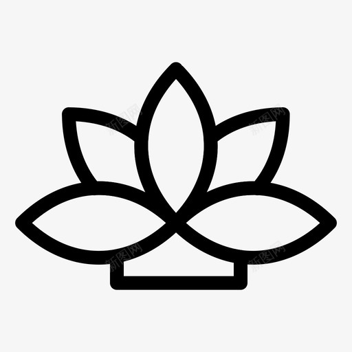 花印度莲花图标svg_新图网 https://ixintu.com 2月 v5 印度 收集 植物 界面 网络 莲花