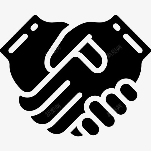 握手手3填充图标svg_新图网 https://ixintu.com 填充 握手