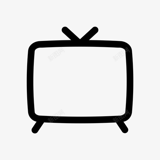 电视监视器屏幕图标svg_新图网 https://ixintu.com 图标 圆形 屏幕 流行 电视 监视器 线条