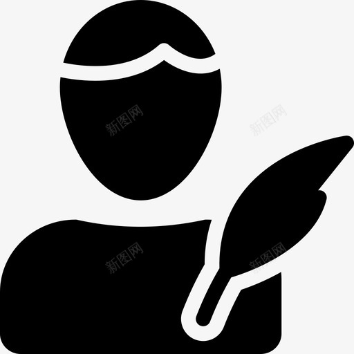 博客作者作家记者图标svg_新图网 https://ixintu.com 作家 作者 博客 图标 字形 小说家 抄写 毛笔 羽毛 记者