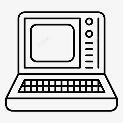 电脑古董旧款图标svg_新图网 https://ixintu.com pc 古董 复古 旧款 物品 电脑